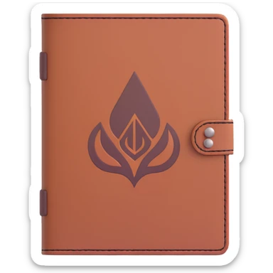 leather journal with MAKAR logo on cover sticker