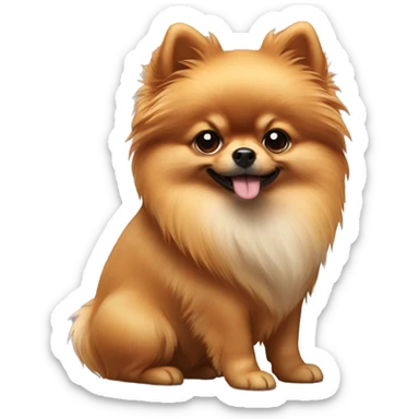 Pomeranian dog from side  sticker