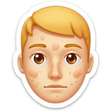 face with acne and pimples sticker
