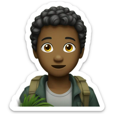 Lost boy in jungle sticker