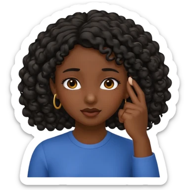 👧🏾👂🏾🤏🏾 pinching ear girl sticker