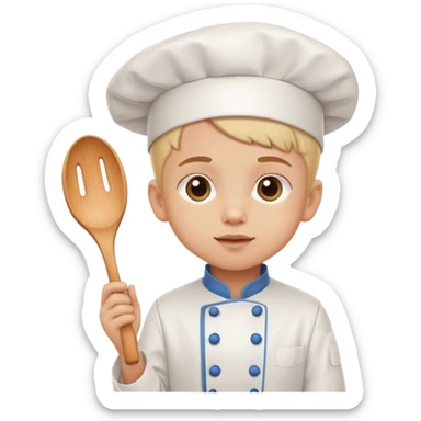 A little kid chef sticker