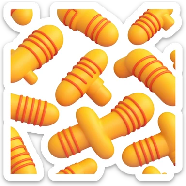 stylized mitochondria exclusively as nuclear power plants, energy and power details, 3D emoji style, bright colors, neutral background sticker