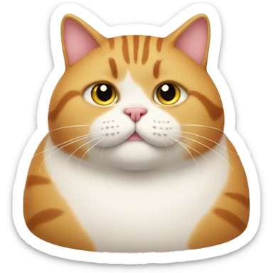 Fat cat sticker