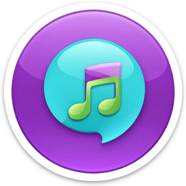 Purple and Cian Symbol Spotify app sticker