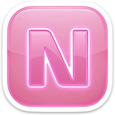 Netflix aesthetic "N" logo in pastel pink sticker