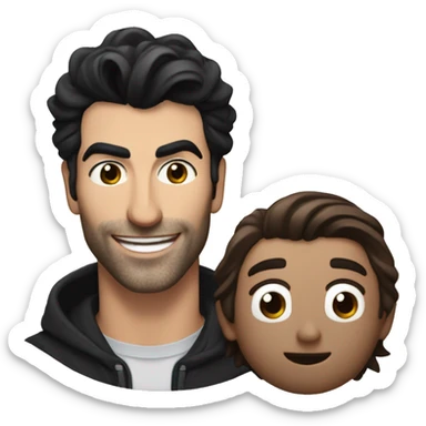 Justin baldoni next to tiktoker Bach  sticker