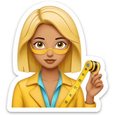 Measurement tape for fashion designer  sticker