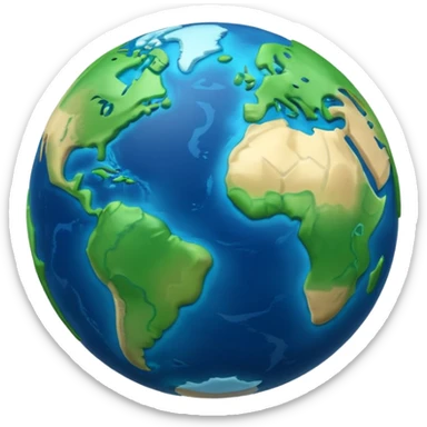 3d planet Earth sticker