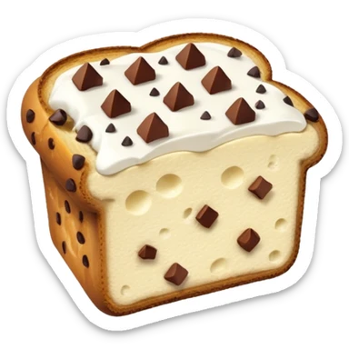 a toast with ricotta and chocolate chips on top sticker