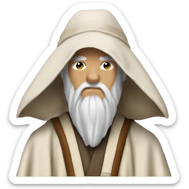 obi wan kenobi wearing gandalf's hat sticker