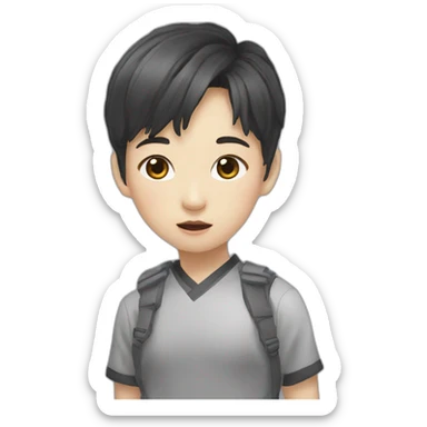 little Korean meme Rohee sticker