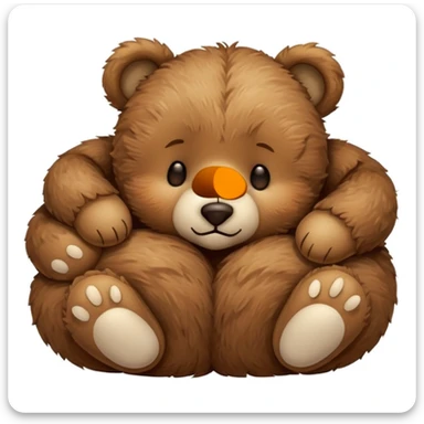 Cute teddy bear sleeping sticker