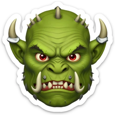 Orc ico head sticker