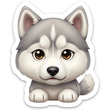 sad puppies 
husky sticker