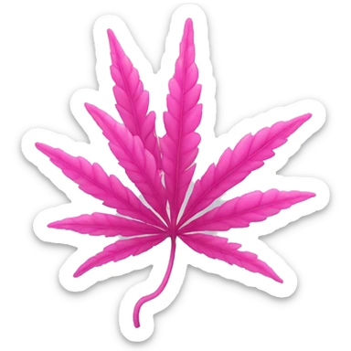 Pink weed sticker