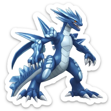  cool edgy shiny colorful Digimon-Dialga-Reptile full body sticker