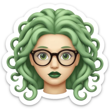 Medusa Versace with glasses  sticker