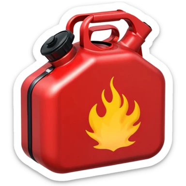 2d red gas can ios emoji black lid sticker