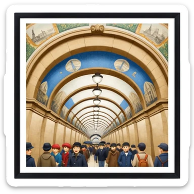 Typical wrote METRO you Can find in Paris  sticker