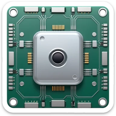 ultra realistic processor with small stamp drone sticker