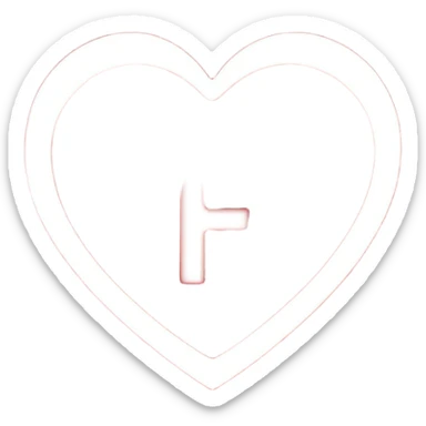 un corazon rojo con la letra f en el centro pero para un emoji sticker