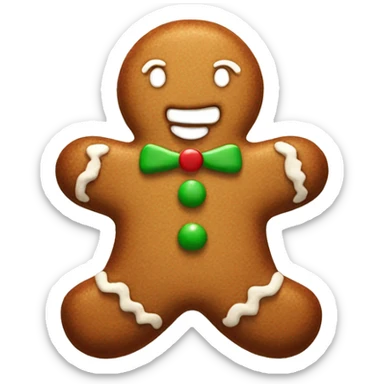 Gingerbread man sticker