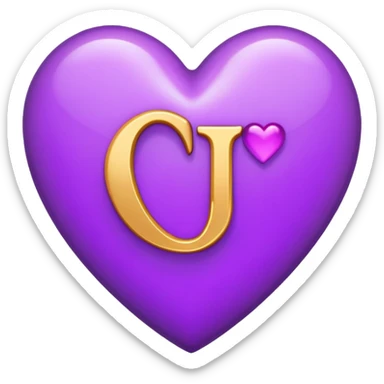 The Letter “j” inside a Purple Heart sticker