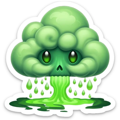 a poisonous cloud of gas, dark swamp color, realism-style sticker