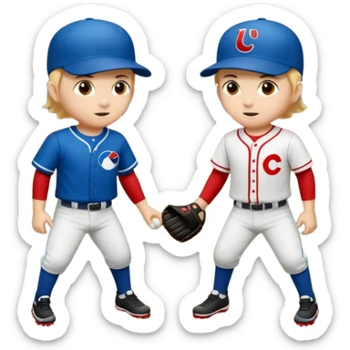 quiero dos equipos enemigos de baseball  sticker