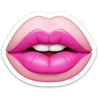 pink version of 💋 sticker