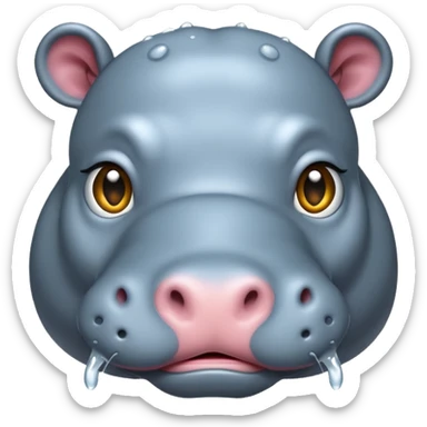 Moo deng hippo  sticker