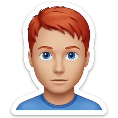 Brian Littrell blue eyes, red hair sticker