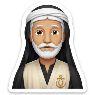 old emirates guys wearin gUAE cloths with white beared .. he works in the sea sticker