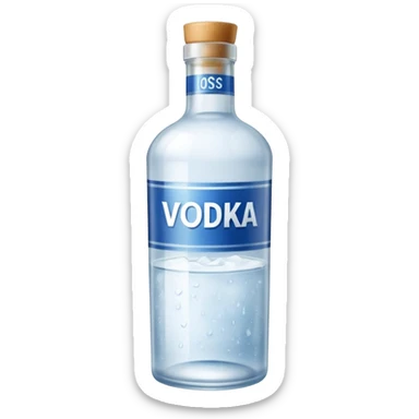 Bouteille de vodka sticker