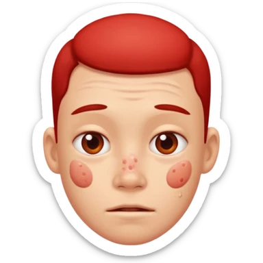 Ugly fat pimples sticker