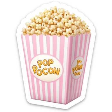 Popcorn in light pink package  sticker