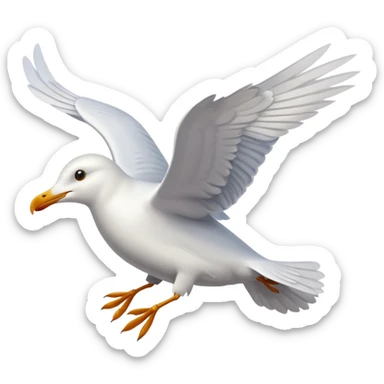 seagull flying sticker