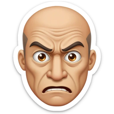 Angry Man with big nose sticker