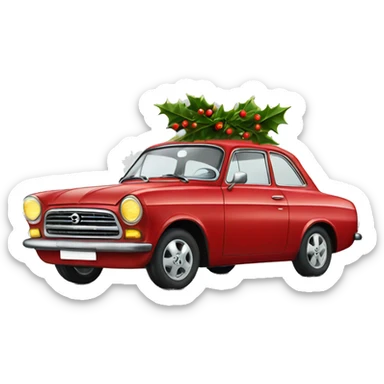 Opel christmas decorated sticker
