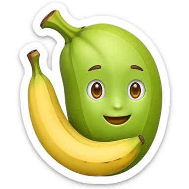 crear un emoji de platano verde para copiar y pegar en fb sticker