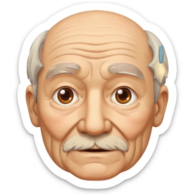only Grandpa face  sticker