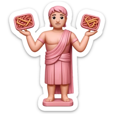  grecian Statue fine art made of spam meat sticker