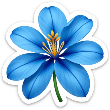 tropical flower blue sticker