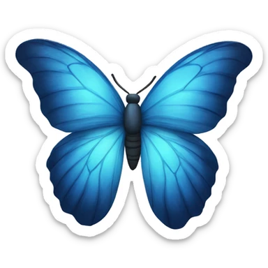 Blue Butterfly wings trapped inside a tornado  sticker