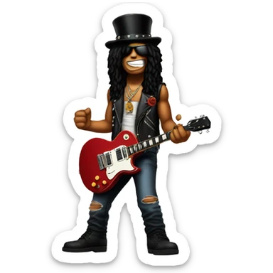 Slash from Guns'N'Roses surprised sticker