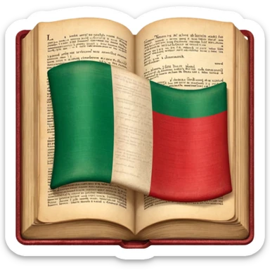 italian flag on dictionary sticker