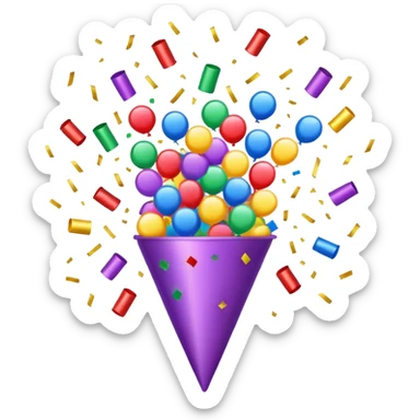 party popper     sticker