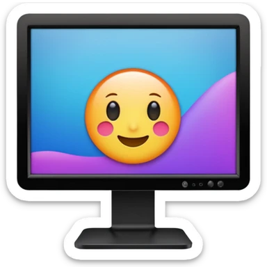 desktop monitor with thick bezel frame sticker