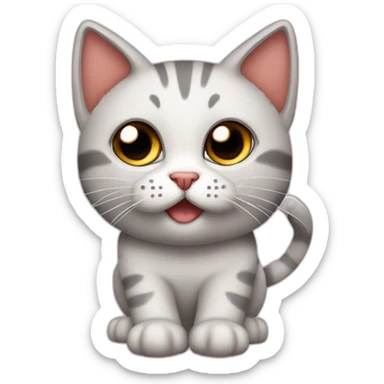 Gato super fuerte con chupete en la boca sticker